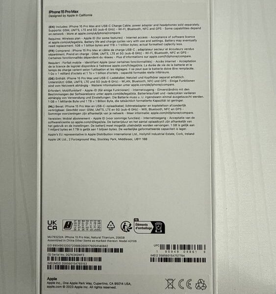 iPhone 15 Pro Max - 256Go - Natural Titanium